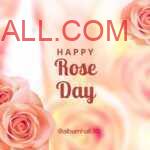 light pink big roses card to wish happy rose day