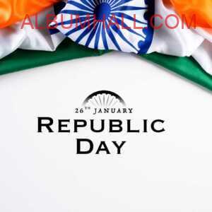 India Republic Day flag crumbled on table
