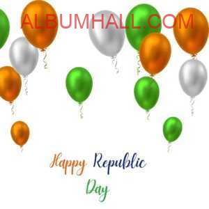Tricolor balloons flowing in air for republic day celebrations