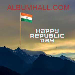India Republic Day Flag hoisting on mountains